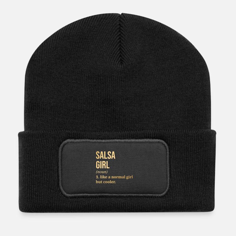 salsa - Beanie recyclé à patch - noir