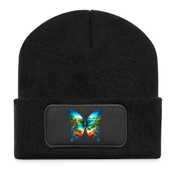 Butterfly - Recycled Patch Beanie - black - Front
