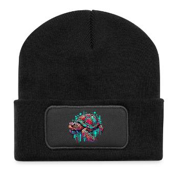 Turtle - Recycled Patch Beanie - black - Front