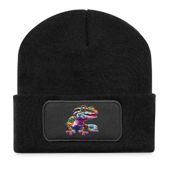 Gecko - Beanie recyclé à patch - noir - Devant
