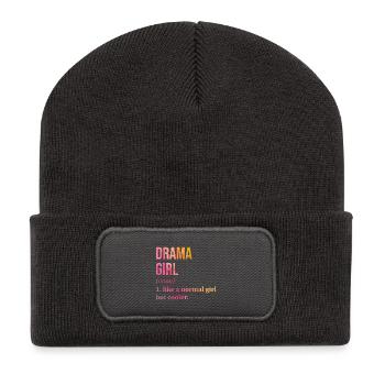 drame - Beanie recyclé à patch - charbon - Devant