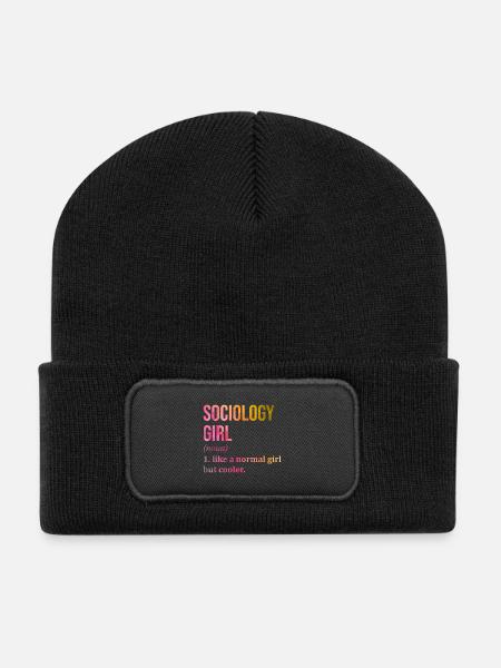 Sociologie Sociologie Sociologie - Beanie recyclé à patch - noir