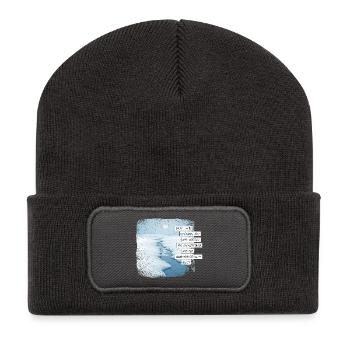 But let justice pour out like water. - Recycled Patch Beanie - dark grey - Front