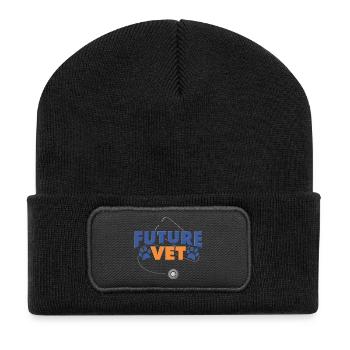 Veterinarian Veterinary Student - Recycled Patch Beanie - black - Front