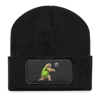 Joueur de volley-ball paresseux Volley-ball - Beanie recyclé à patch - noir - Devant