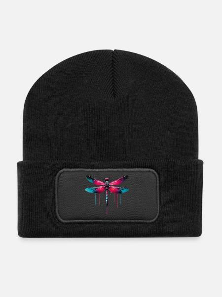 Libelle - Recycelte Patch Beanie - Schwarz