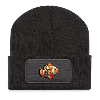 Clownfische - Recycelte Patch Beanie - Dunkelgrau - Vorne