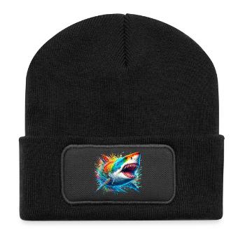 Hai - Recycelte Patch Beanie - Schwarz - Vorne