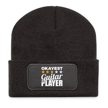 Durchschnittlicher Gitarrist - Recycelte Patch Beanie - Dunkelgrau - Vorne