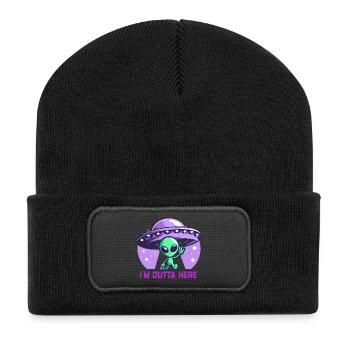 Alien I'm Outta Here Aliens - Recycled Patch Beanie - black - Front