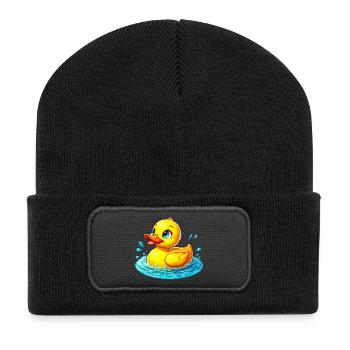 Caneton Canard Canard Canard - Beanie recyclé à patch - noir - Devant