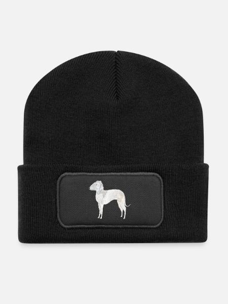 Bedlington Terrier - Recycled Patch Beanie - black