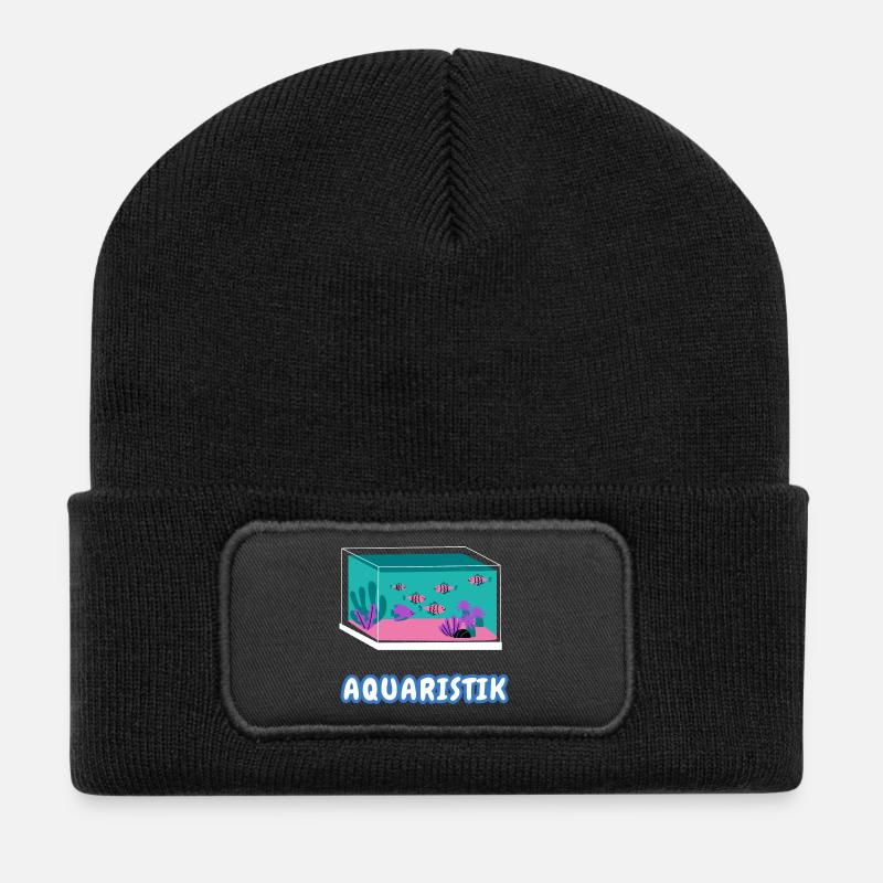 Amateurs d’aquarium - Beanie recyclé à patch - noir
