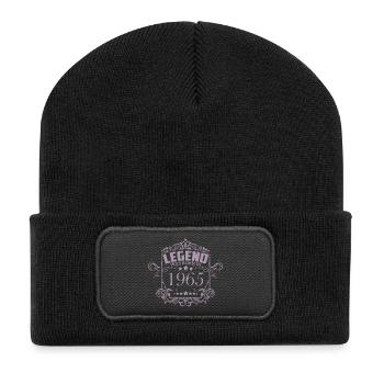 Légende de l’anniversaire vintage 1965 - Beanie recyclé à patch - noir - Devant