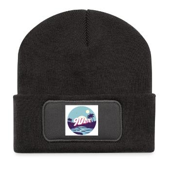 90‘s Summer - Recycelte Patch Beanie - Dunkelgrau - Vorne