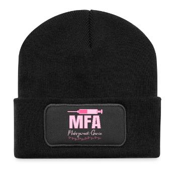 Assistant médical polyvalent MFA Genius - Beanie recyclé à patch - noir - Devant