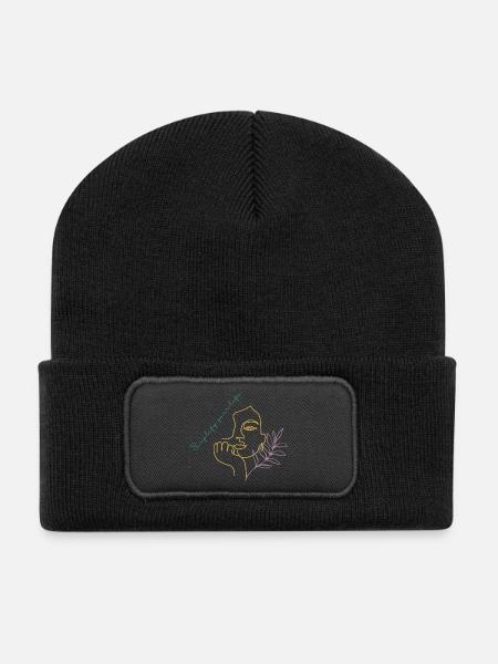 Simplify your Life - Recycelte Patch Beanie - Schwarz