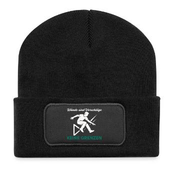 Parkour Jump - Design urbain dynamique - Beanie recyclé à patch - noir - Devant
