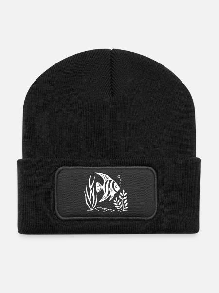 Underwater Fish Illustration for Apparel - Recycled Patch Beanie - black