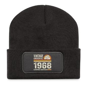 Vintage 1968 Cassette 1968 - 57th Anniversary 1968 - Recycled Patch Beanie - dark grey - Front