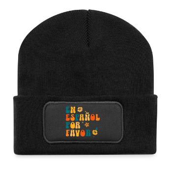 En Español Por Favor - Funny spanish teachers  - Beanie recyclé à patch - noir - Devant