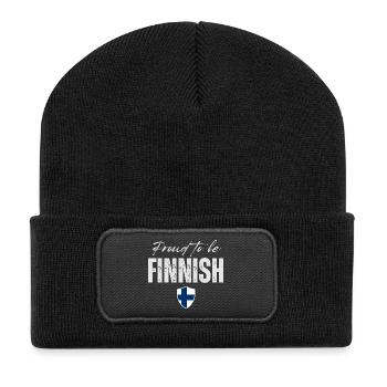 Finnish pride, I love Finland - Recycled Patch Beanie - black - Front