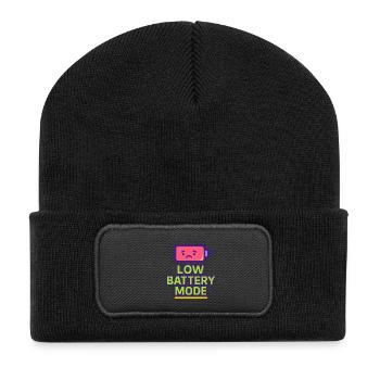 Low Battery Mode - Recycled Patch Beanie - black - Front