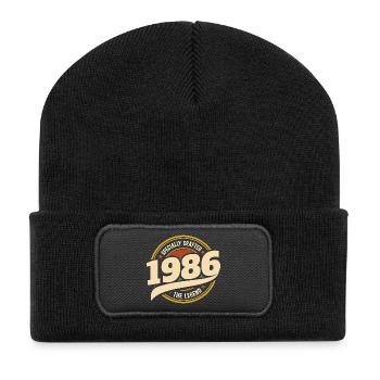 1986 Legend 40 Jahre Jubiläum Mann - Recycelte Patch Beanie - Schwarz - Vorne
