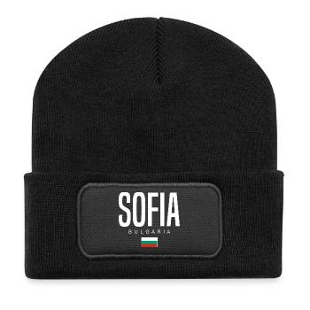 Sofia Bulgarie - Beanie recyclé à patch - noir - Devant