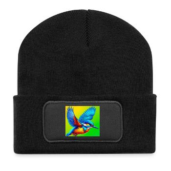 martin-pêcheur - Beanie recyclé à patch - noir - Devant