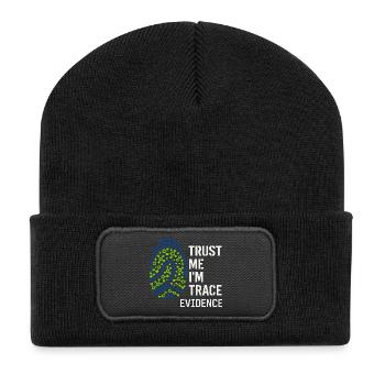 Chimiste médico-légal, Laboratoire criminel, Toxicologie - Beanie recyclé à patch - noir - Devant