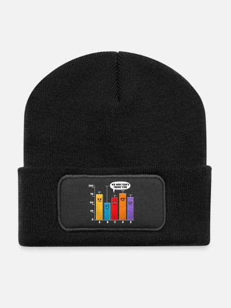 Data Science-Analyse - Recycelte Patch Beanie - Schwarz