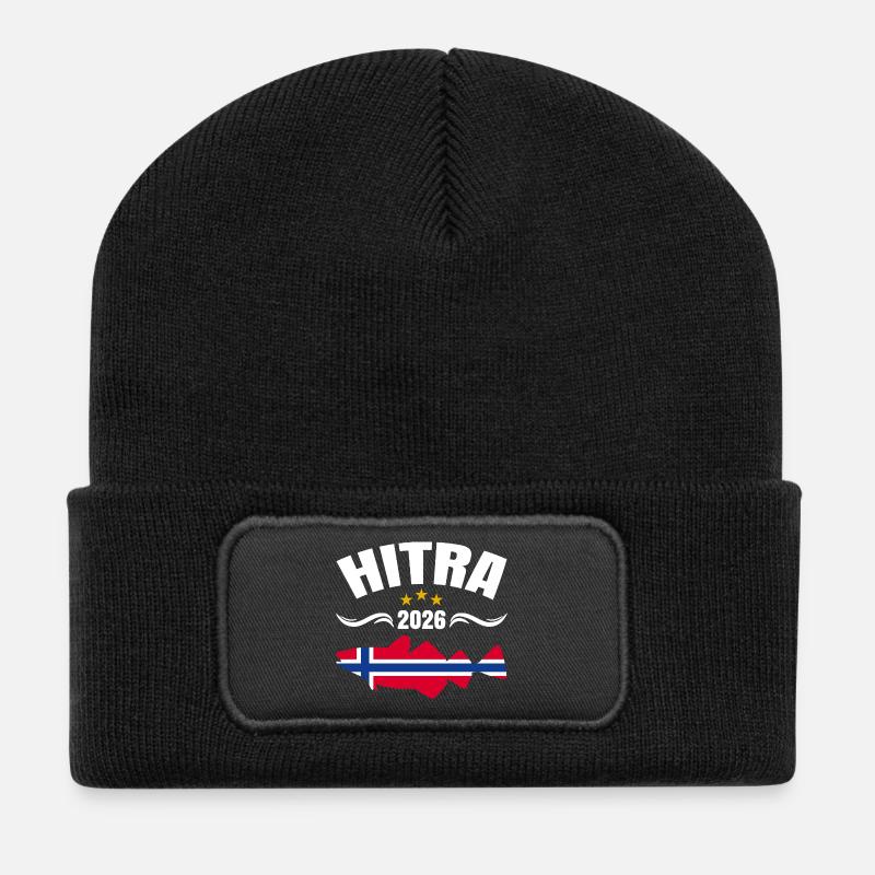 Hitra Angeltour 2026 - Recycelte Patch Beanie - Schwarz