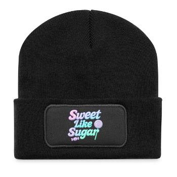 sweet like sugar / y2k design - Recycelte Patch Beanie - Schwarz - Vorne