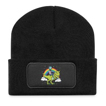 Zombie Halloween Dinosaure Tyrannosaurus T-Rex - Beanie recyclé à patch - noir - Devant