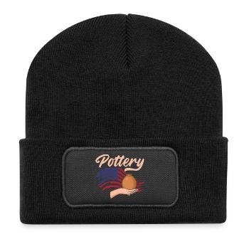 Ceramic Crafts American Style - Recycled Patch Beanie - black - Front