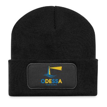 Odessa Lighthouse Night Scene Tee - Recycled Patch Beanie - black - Front