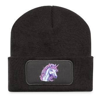 Enchanted Unicorn Magical Expression - Recycled Patch Beanie - dark grey - Front