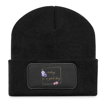 today is a good day - Recycled Patch Beanie - black - Front