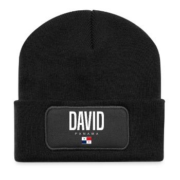David Panama Panamanian - Recycled Patch Beanie - black - Front