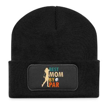 I Work to Support My Golf Addiction Funny Humor - Recycled Patch Beanie - black - Front