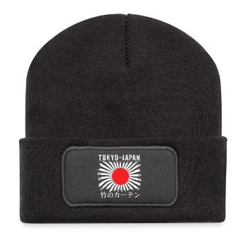 Rising Sun Tokyo Bamboo Curtain - Recycled Patch Beanie - dark grey - Front