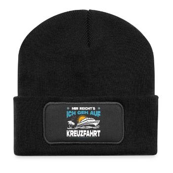 Drôle Croisière Dictons Tenues Vacances - Beanie recyclé à patch - noir - Devant