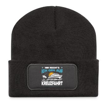 Drôle Croisière Dictons Tenues Vacances - Beanie recyclé à patch - charbon - Devant