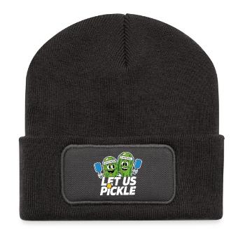Laissez-nous cornicher paddleball concombre sportif - Beanie recyclé à patch - charbon - Devant