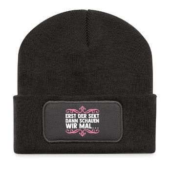 JGA Team Braut Junggesellinnenabschied - Recycelte Patch Beanie - Dunkelgrau - Vorne