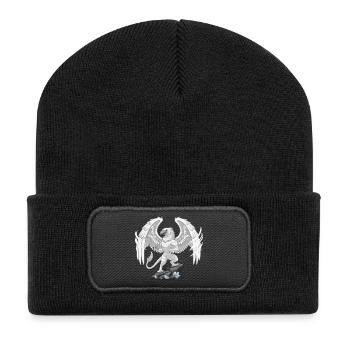 Mythical Gryphon on Crystal Rock - Recycled Patch Beanie - black - Front