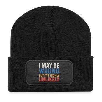 I May Be Wrong But It's Highly Unlikely - Beanie recyclé à patch - noir - Devant