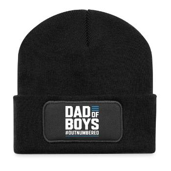 Dad of Boys – Chemise de papa pour les pères de garçon - Beanie recyclé à patch - noir - Devant