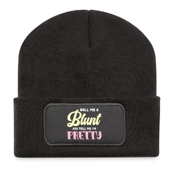 Roule du Blunt et dis que je suis jolie - Beanie recyclé à patch - charbon - Devant